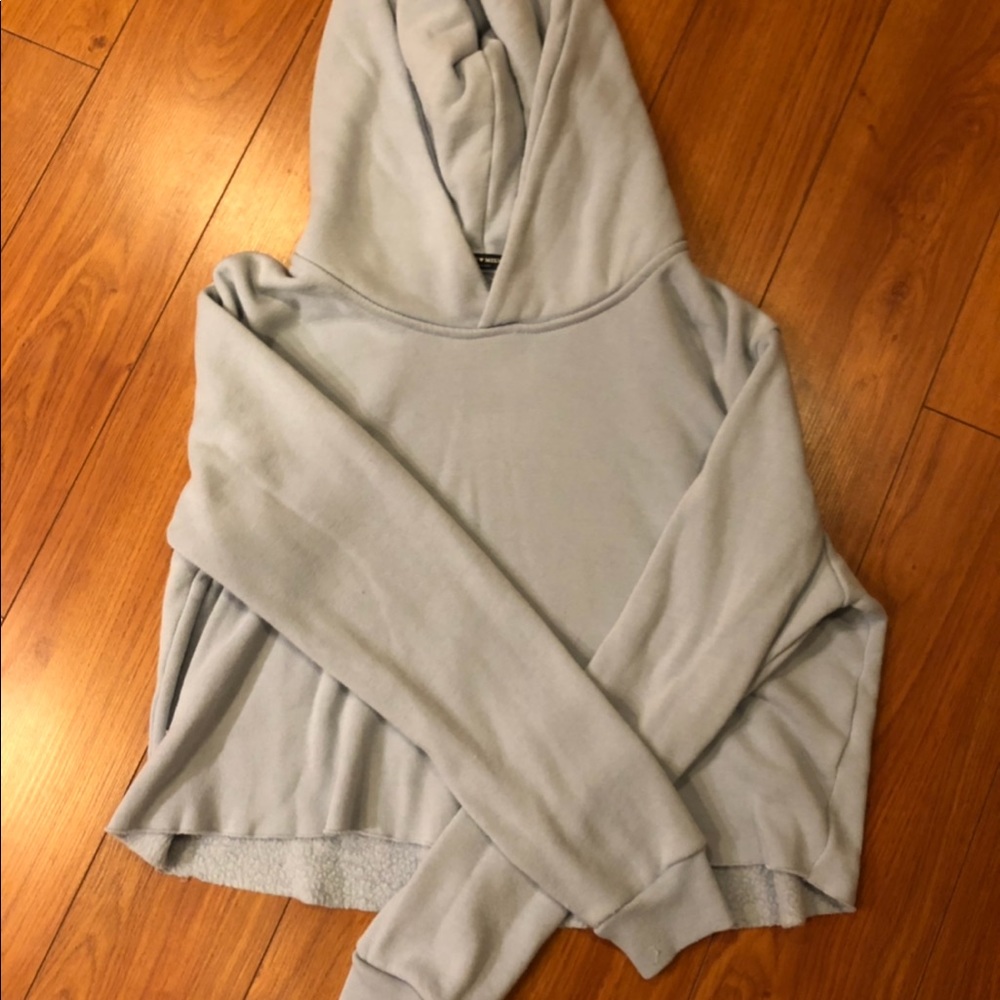 Light blue cut off soft brandy hoodie